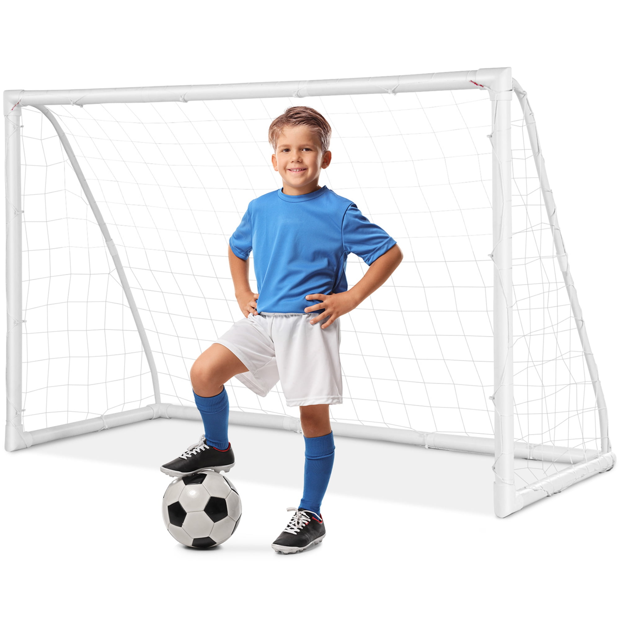 Costway 6 FT x 4 FT Portable Kids Soccer Goal Quick Setup for Backyard