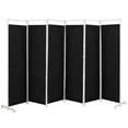 thumbnail image 1 of Costway 6-Panel Room Divider Folding Privacy Screen w/Steel Frame Decoration Black, 1 of 11