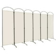 thumbnail image 1 of Costway 6 Panels Folding Privacy Screen 6 Ft Tall Fabric Privacy Screen for Home White, 1 of 9