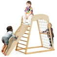 thumbnail image 1 of Costway 6-in-1 Wood Jungle Gym Montessori Climbing Play Set with Double-sided Ramp Natural, 1 of 9
