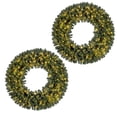thumbnail image 1 of Costway 60” Large Artificial Christmas Wreath Set of 2 with 200 LED Lights 680 Branch Tips, 1 of 11