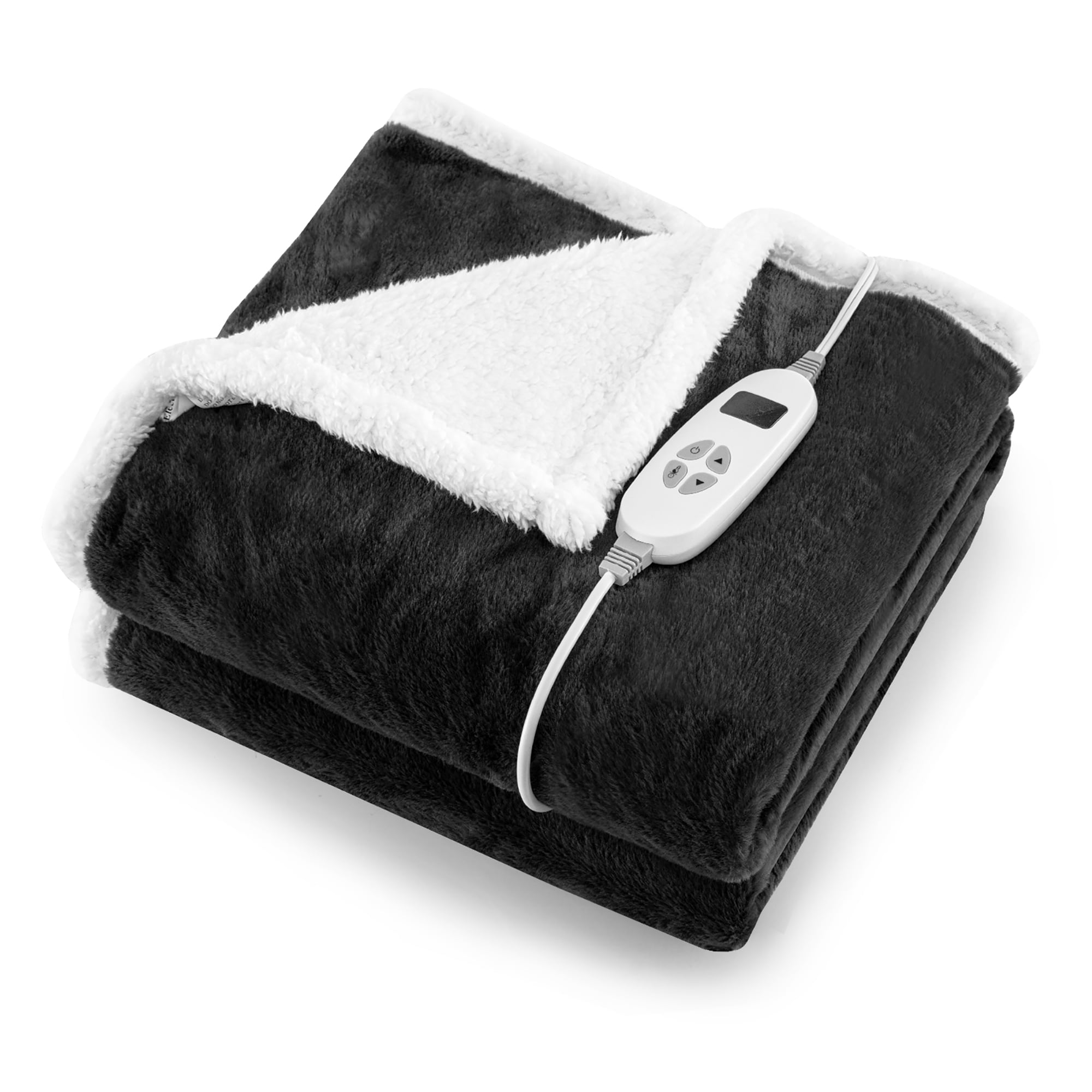 Costway 60''x50'' Heated Blanket Throw w/10 Heat u0026 9 Hours Time Settiings  Grey - Walmart.com