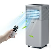 Costway 6000 BTU 10000 BTU ASHRAE Portable Air Conditioner 3-in-1 Air Cooler w/Dehumidifier & Fan Mode Gray