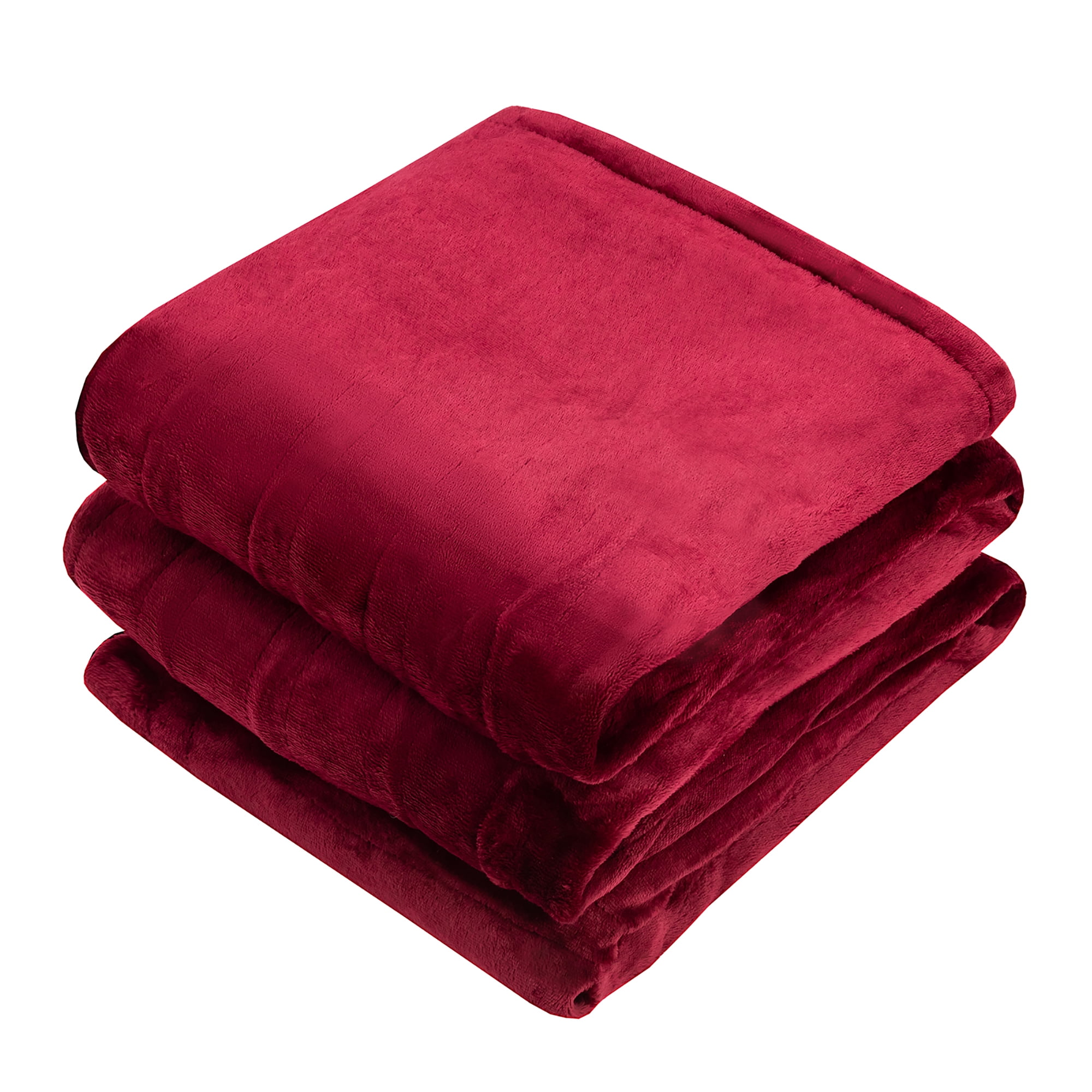 Costway 62'' x 84'' Flannel Polyester Heated Blanket Throw w/10 Heating  Levels Red - Walmart.com