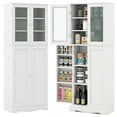thumbnail image 1 of Costway 63.5" Tall Kitchen Pantry Storage Cabinet with Glass Door Storage Shelves White, 1 of 10