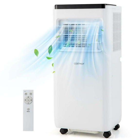 Costway 6500 BTU(10000 BTU ASHRAE) Portable Air Conditioner Cools up to 350 Sq.Ft with Fan & Dehumidifier