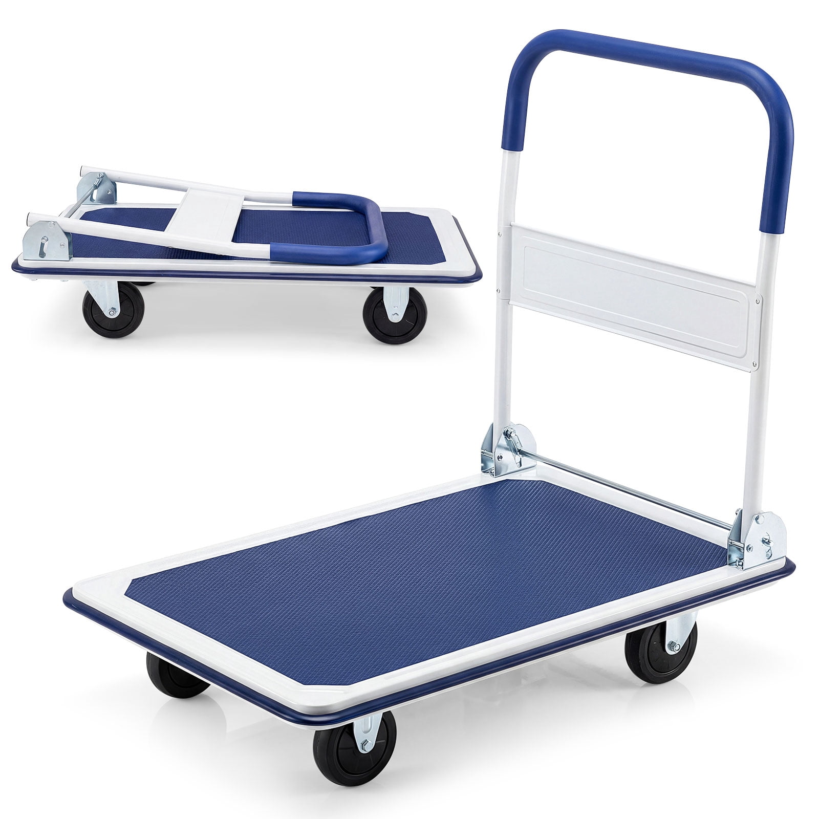 Faltbare Plattform-Handwagen 400kg Tragkraft – 360° Rollen, TPR-Räder – Klappbar Für Garage & Auto