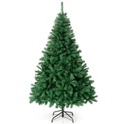 Costway 6FT PVC Christmas Tree 1000 Tips Hinged Solid Metal Legs