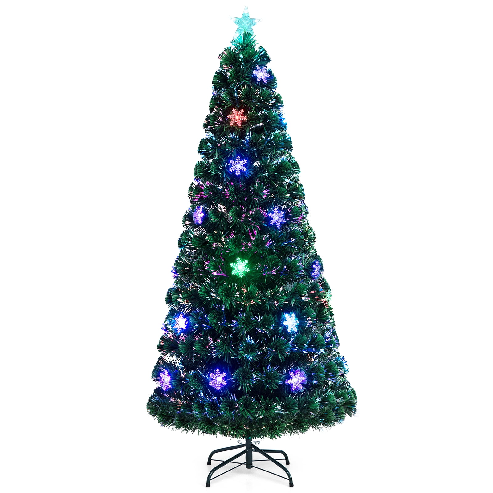 Costway-6FT-Pre-Lit-Fiber-