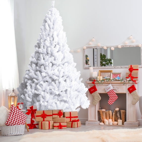 Costway 6Ft Artificial Christmas Tree Indoor Outdoor Holiday Decoration White