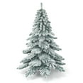 thumbnail image 1 of Costway 6Ft Snow Flocked Artificial Christmas Tree PVC Hinged Alaskan Pine Tree Holiday, 1 of 12