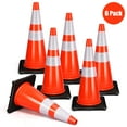 thumbnail image 1 of Costway 6Pcs PVC Traffic Safety Cones 28'' Fluorescent Reflective Road Parking Cones, 1 of 12