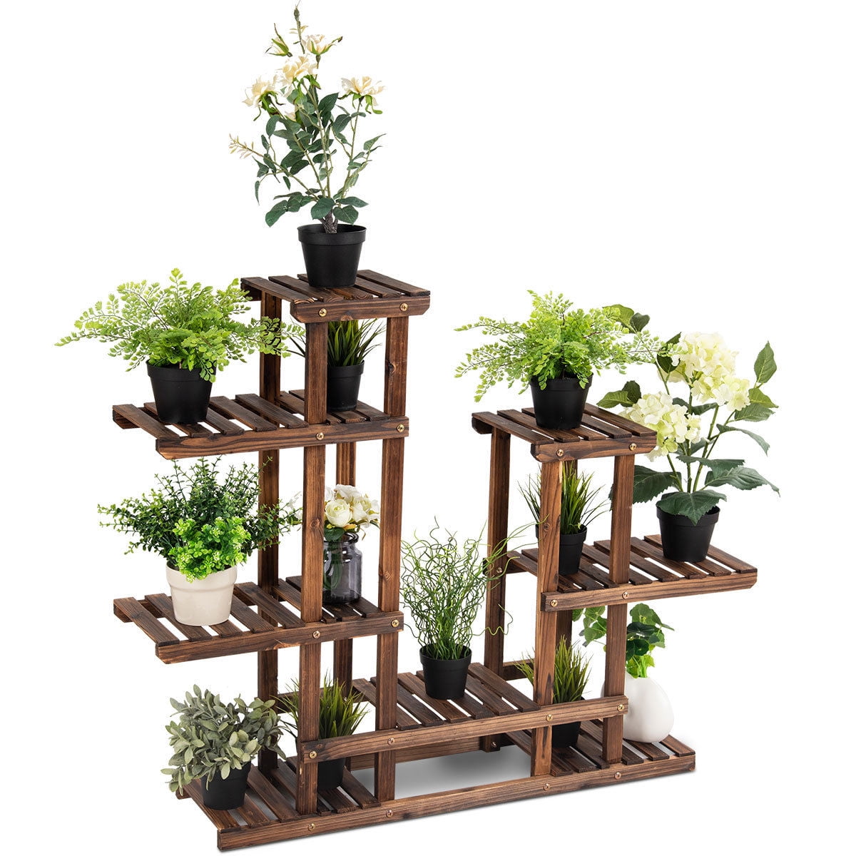 7 tier Wooden Flower Pot Stand Rack Stable Flower Pot - Temu