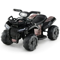 Costway 6V Electric Children Toy Car with Music & Story Function USB Front Storage Basket Black