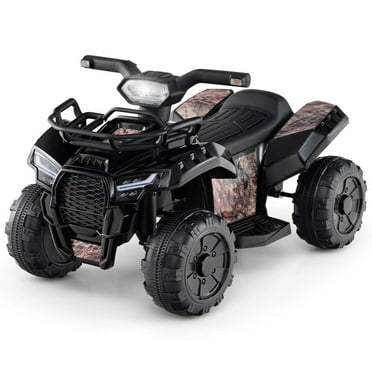 Costway 6V Electric Children Toy Car with Music & Story Function USB Front Storage Basket Black