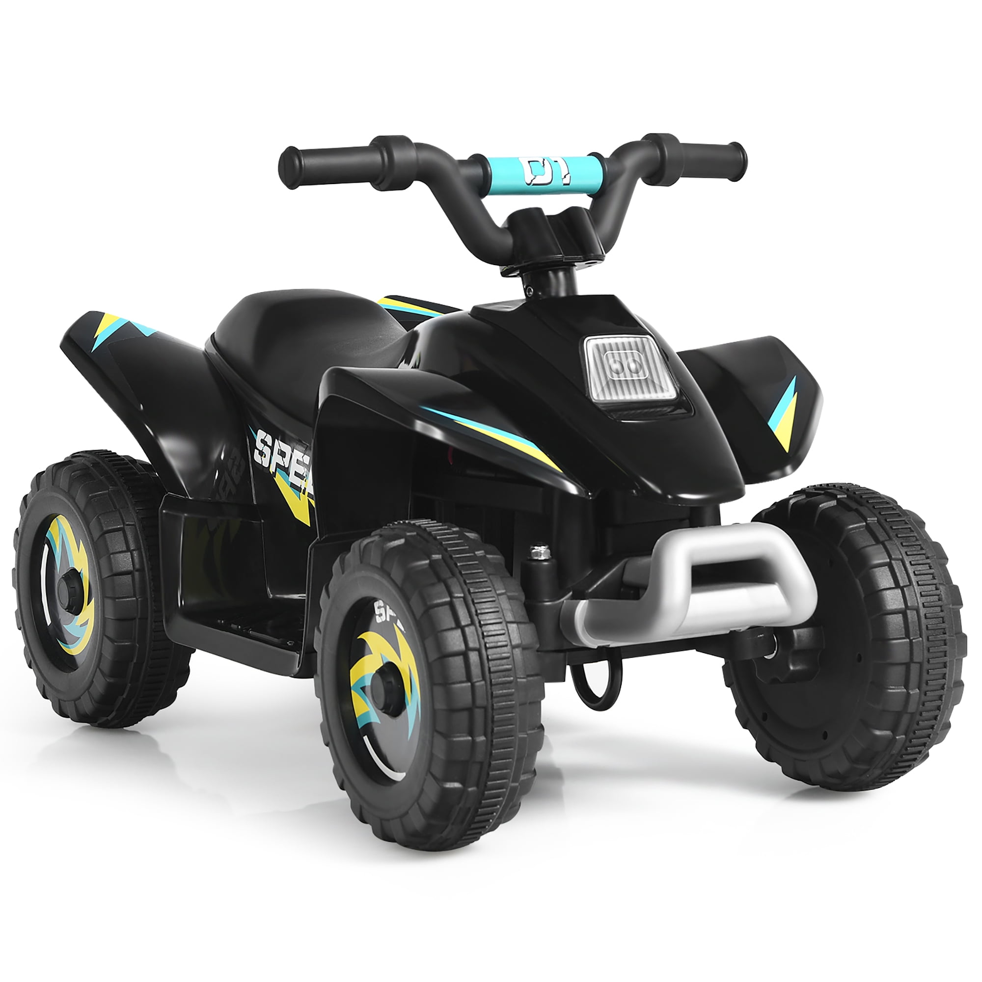 Walmart Black Friday Deals 2025 - Costway 6V Kids Electric Quad ATV 4 Wheels Ride on Toy Toddlers Forward & Reverse Black
