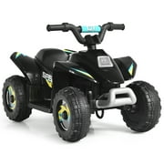 Costway 6V Kids Electric Quad ATV 4 Wheels Ride on Toy Toddlers Forward & Reverse Black