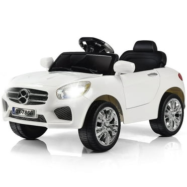 Costway 6V Kids Ride On Car RC Remote Control Battery Powered w/ LED Lights MP3 White