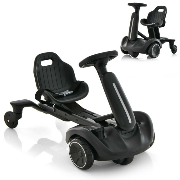 Costway 6V Kids Ride On Drift Car Electric Drifting Go Kart for Kids with 360° Spin Dark