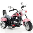 thumbnail image 1 of Costway 6V Kids Ride on Chopper Motorcycle 3 Wheel Trike with Headlight and Horn Racing Pink, 1 of 11