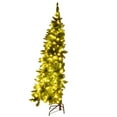 thumbnail image 1 of Costway 6ft Pre-lit PVC Artificial Half Christmas Tree 250 LED Lights, 1 of 12