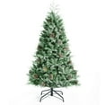 thumbnail image 1 of Costway 6ft Snow Flocked Artificial Christmas Tree w/ 715 Glitter PE & PVC Tips, 1 of 10