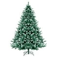 thumbnail image 1 of Costway 6ft Snow Hinged Artificial Christmas Tree w/ 1111 Tips & Metal Stand, 1 of 10