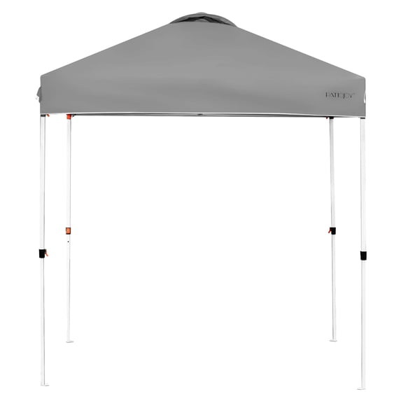 Costway 6x6 FT Pop Up Canopy Tent Camping Sun Shelter W/ Roller Bag Gray