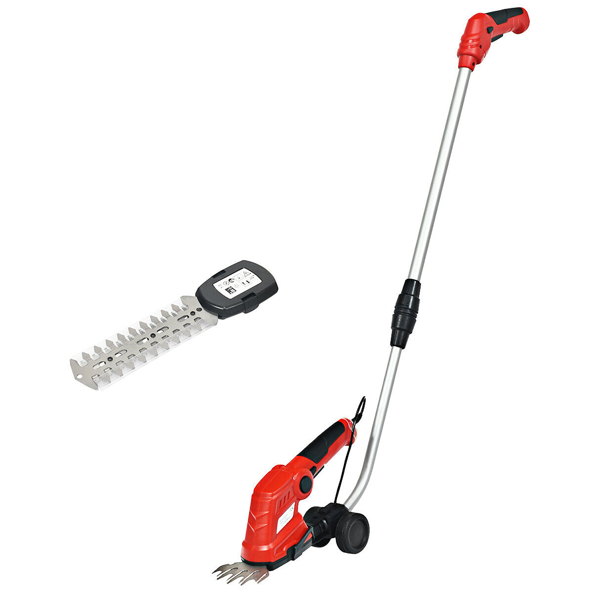 Costway 7.2V Cordless Shear/Shrub Trimmer with Wheeled Handle - Walmart.com