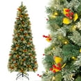 thumbnail image 1 of Costway 7.5 FT Artificial Xmas Tree with 1096 Branch Tips 460 Warm White LED Lights, 1 of 10