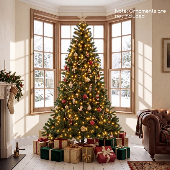 Costway 7.5 ft Smart Christmas Tree with Remote & APP 450 Pre-Lit RGB LED Lights Music Sync