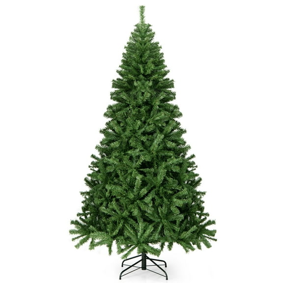 Costway 7.5FT PVC Christmas Tree 1346 Tips Hinged Solid Metal Leg