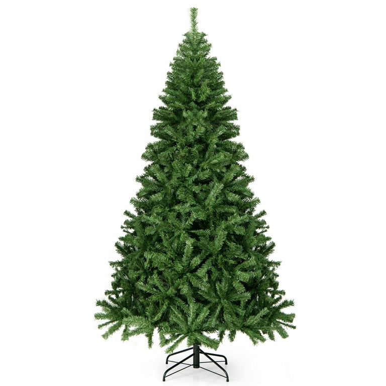 Costway 7.5FT PVC Christmas Tree, 1346 Tips, Hinged, Solid Metal