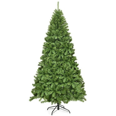 Costway 7.5Ft Unlit Hinged PVC Artificial Christmas Tree Premium Spruce Tree with 1346 Tips