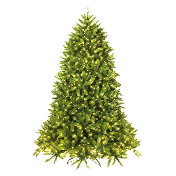 Costway 7.5ft Pre-lit PVC Christmas Fir Tree 8 Flash Mode