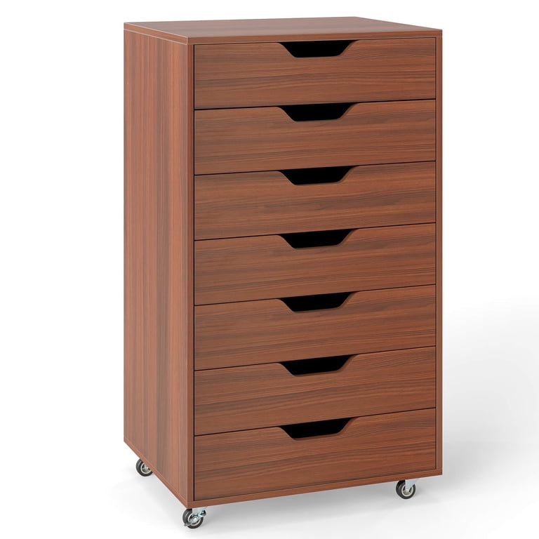 Costway 7-Drawer Chest Mobile File Cabinet Vertical Filing 