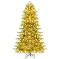 thumbnail image 1 of Costway 7 FT Artificial Christmas Tree with 370 LED Lights, 1090 Branch Tips for Home Party, 1 of 10