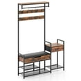 thumbnail image 1 of Costway 70" Freestanding Coat Rack with Shoe Rack 12 Hooks Drawer & Storage Shelf, 1 of 10
