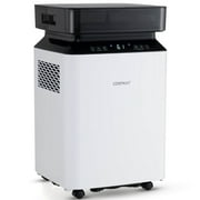 Costway 70 Pint Dehumidifier for Basement with Continuous & Auto Mode Large Water Tank