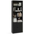 thumbnail image 1 of Costway 71" Farmhouse Bookcase with Doors with 6 Shelves & 2-Door Cabinet for Bedroom Black, 1 of 10