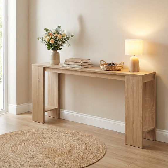 Costway 71 Inches Long Console Table, Farmhouse Entryway Table ,Wooden ...