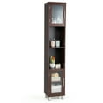 thumbnail image 1 of Costway 71'' Tall Tower Bathroom Storage Cabinet Organizer Display Shelves Bedroom Brown, 1 of 11