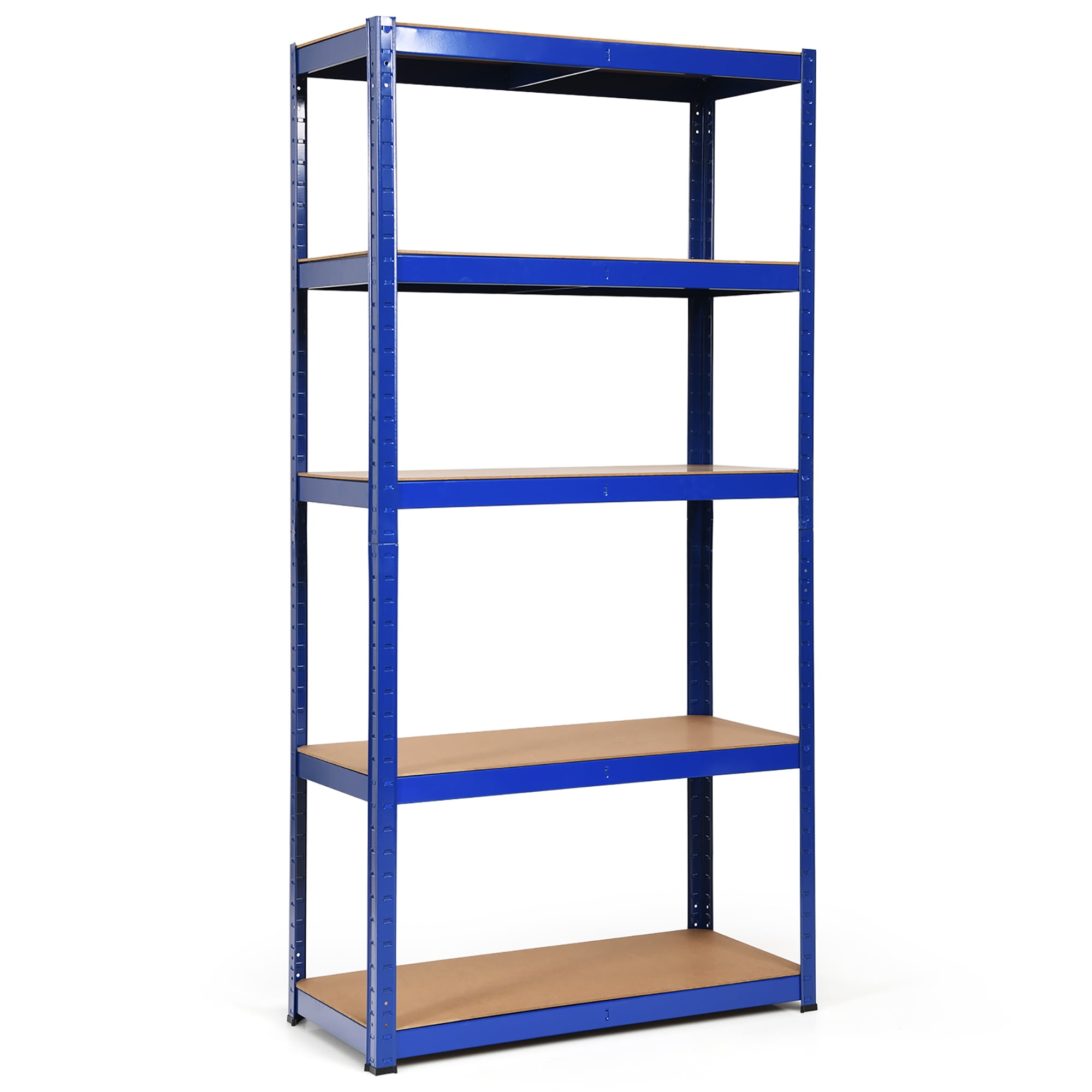 Costway 72'' Heavy Duty Storage Shelf Steel Metal Garage SHELVES Rack 5 Level Adjustable, Blue