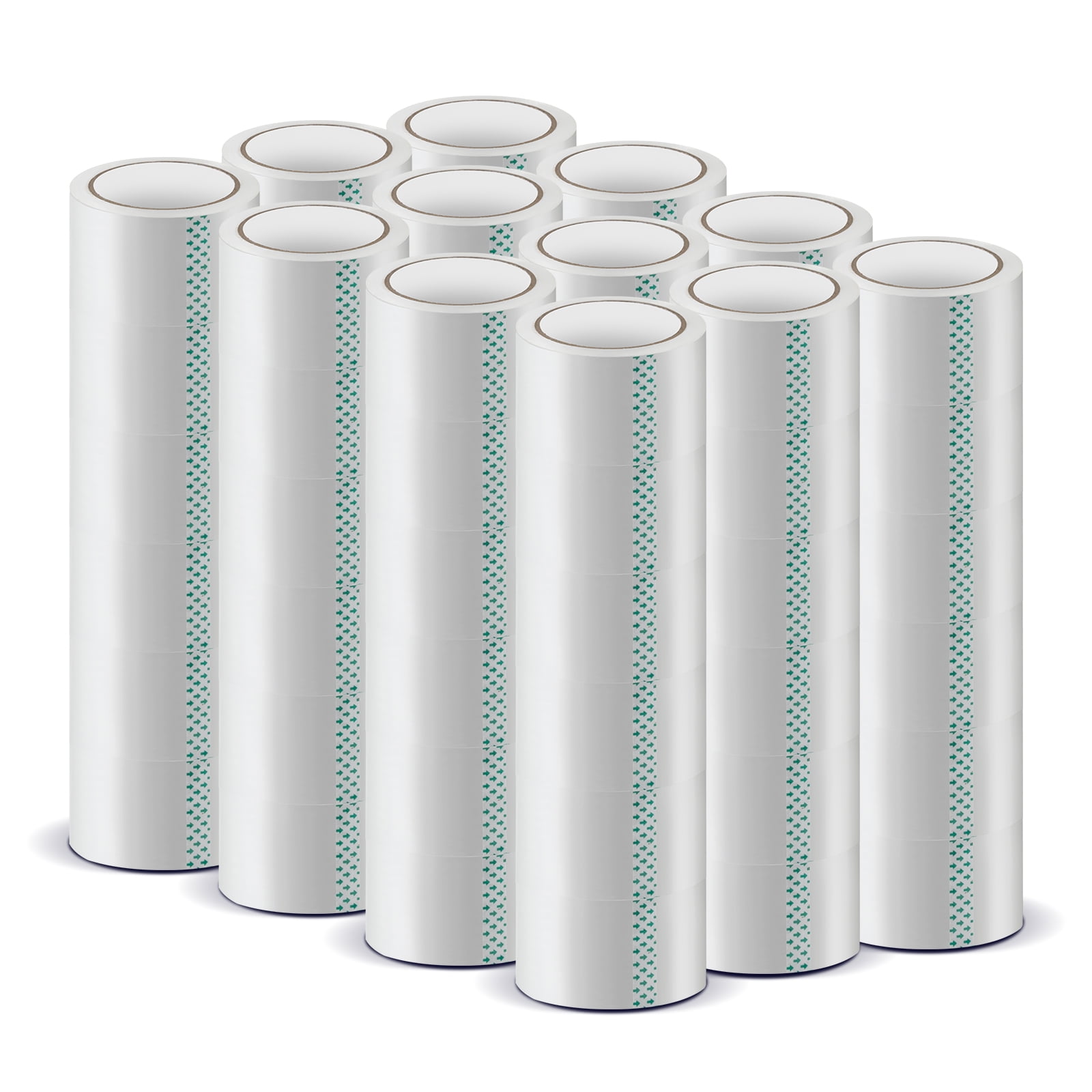Costway 72 Rolls Heavy Duty Clear Packaging Tape with 2.36" Wide, 65.6 Yard Per Roll