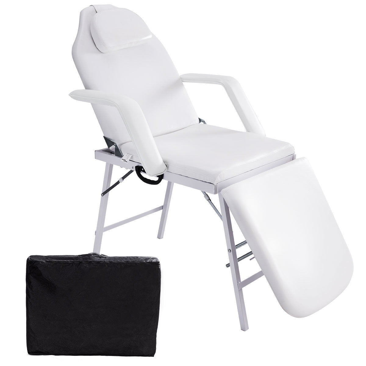 GIANTEX Costway 73'' Portable Tattoo Parlor Spa Salon Facial Bed Beauty Massage Table Chair