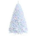Costway 7ft Glitter Decor White Iridescent Tinsel Artificial Christmas