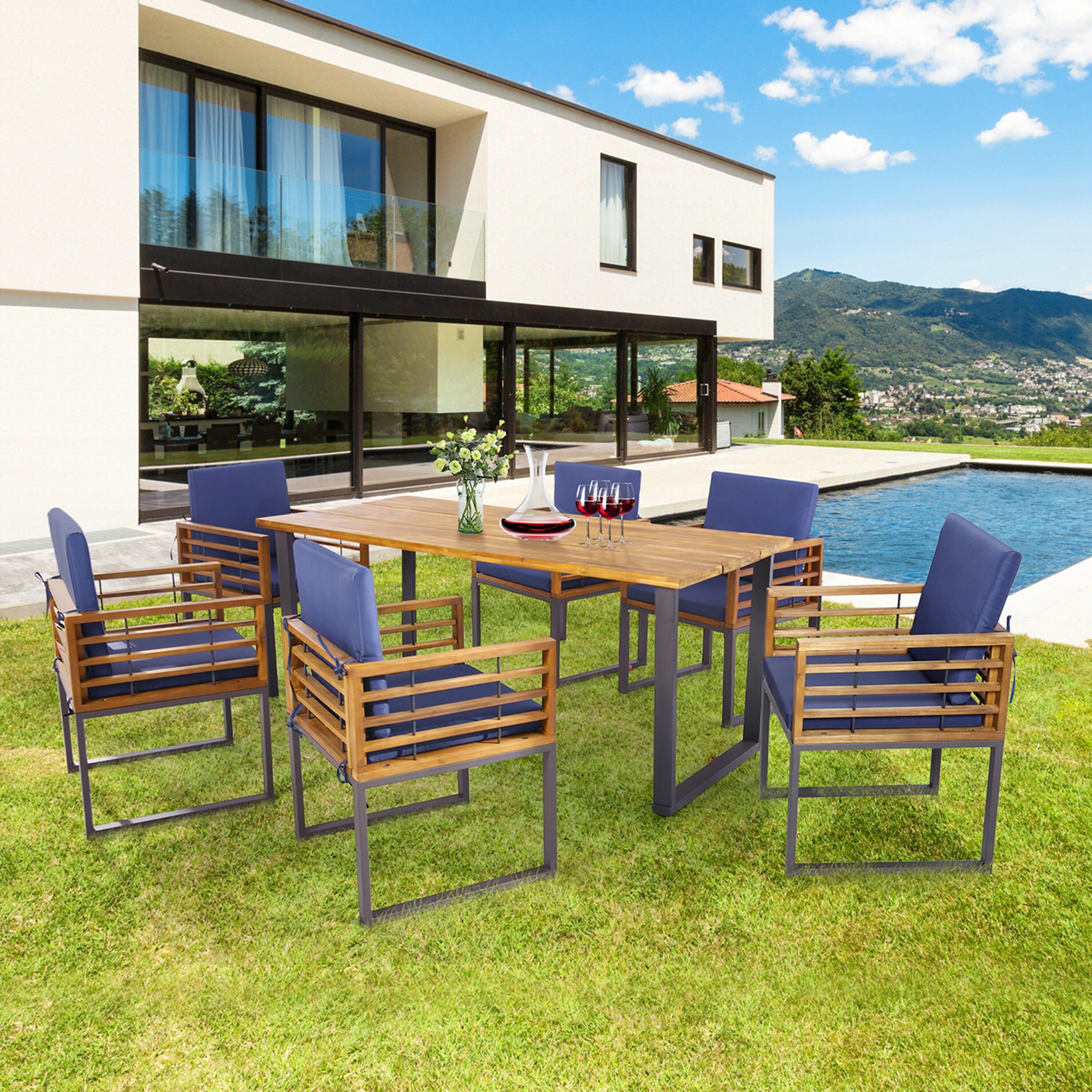 Heavy duty wood dining on sale chairs