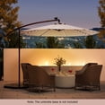 thumbnail image 1 of Costway 8.2' Beige Round Cantilever Patio Umbrellas, LED Lights, 1 of 10
