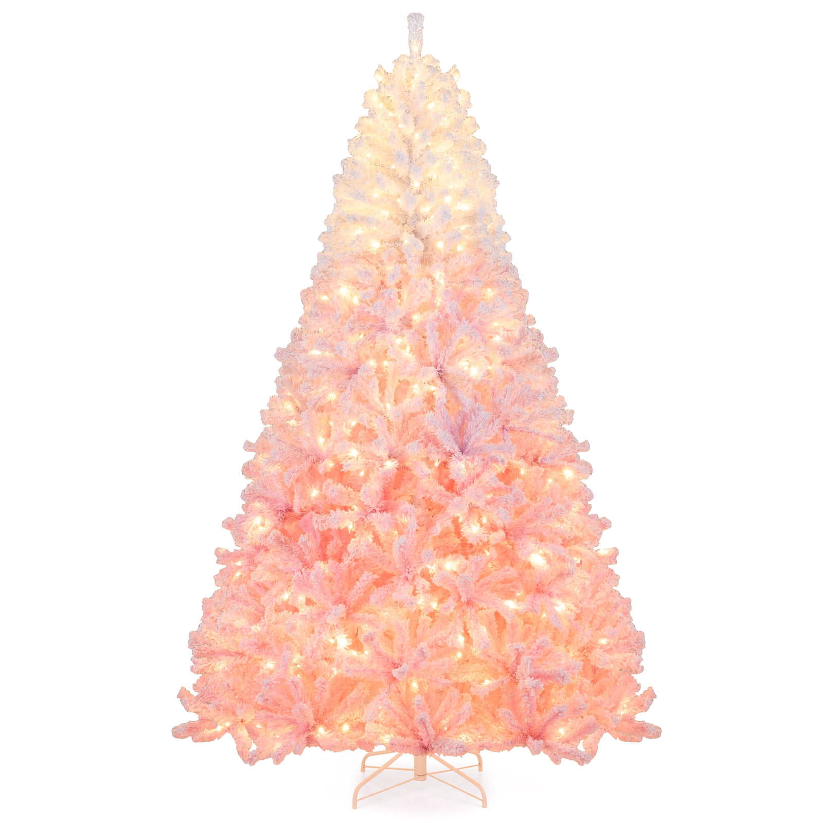 Costway 8 FT Artificial Christmas Tree with 470 Warm White LED