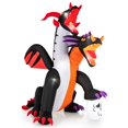 thumbnail image 1 of Costway 8 FT Inflatable Twin-Headed Dragon Decoration Giant Halloween Inflatables with 5 LED Lights 4 Flashing Lights & 2 Disco Lights, 1 of 9